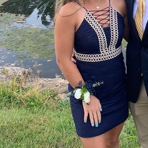 Lilly Pulitzer Navy blue and gold dress